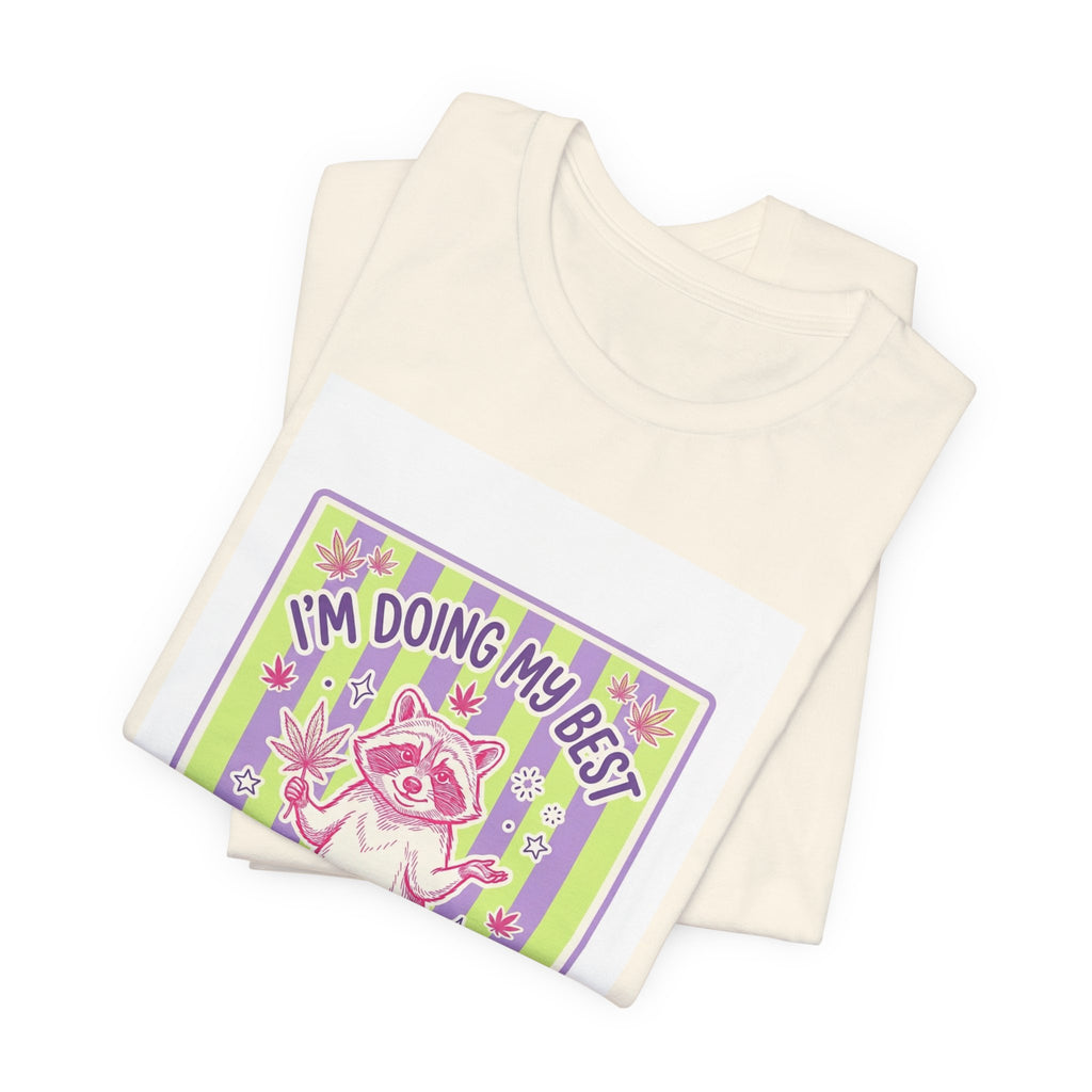 I'm Doing My Best It's Very Feral Tee | Feral Raccoon Aesthetic, Celestial Wilderness