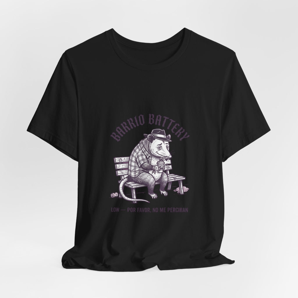 Anxious Armadillo Illustration Tee | Anxious Animal Humor, Cute Anxiety Graphic