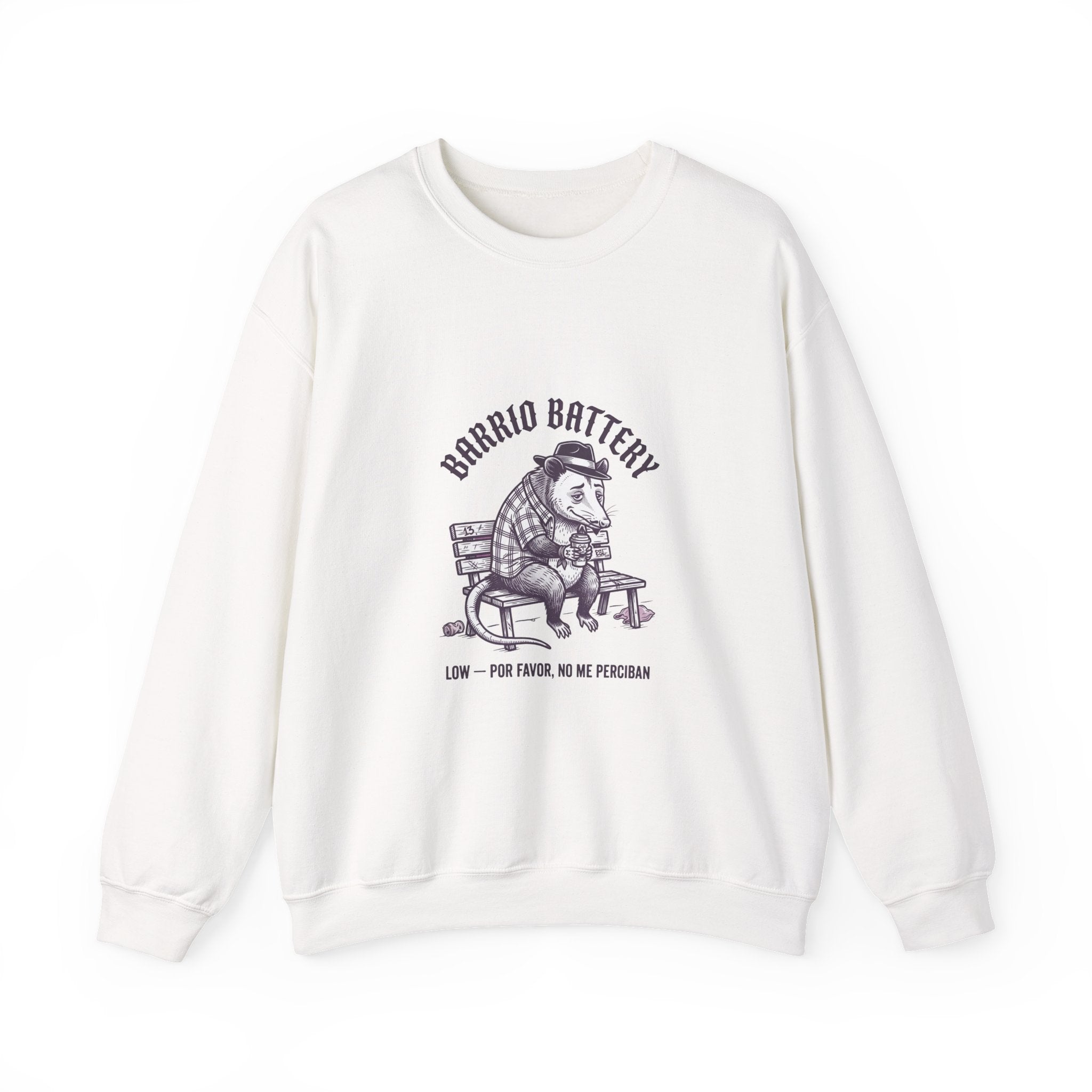 Anxious Animal Illustration Crewneck Sweatshirt | Cute Anxiety Humor