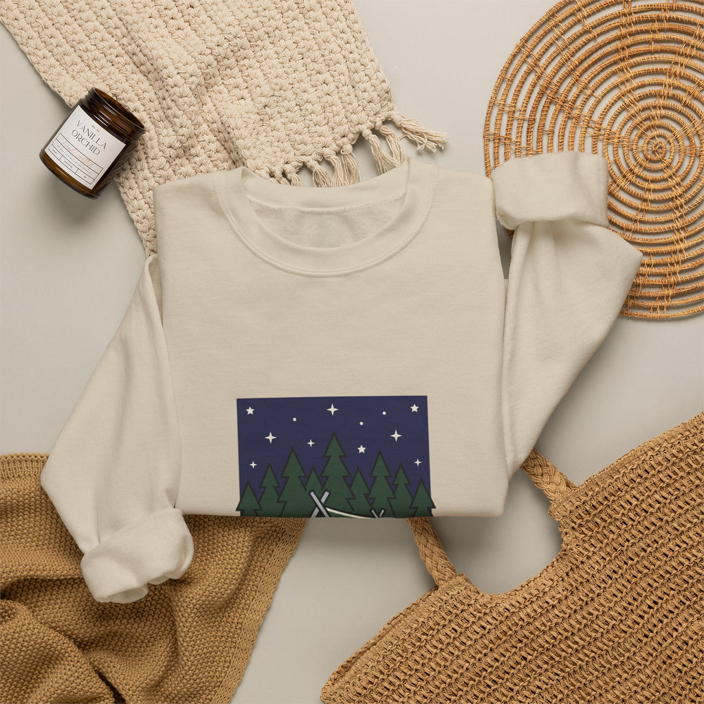 Camp Tent Illustration Sweatshirt | English Teacher Wedding, School Community