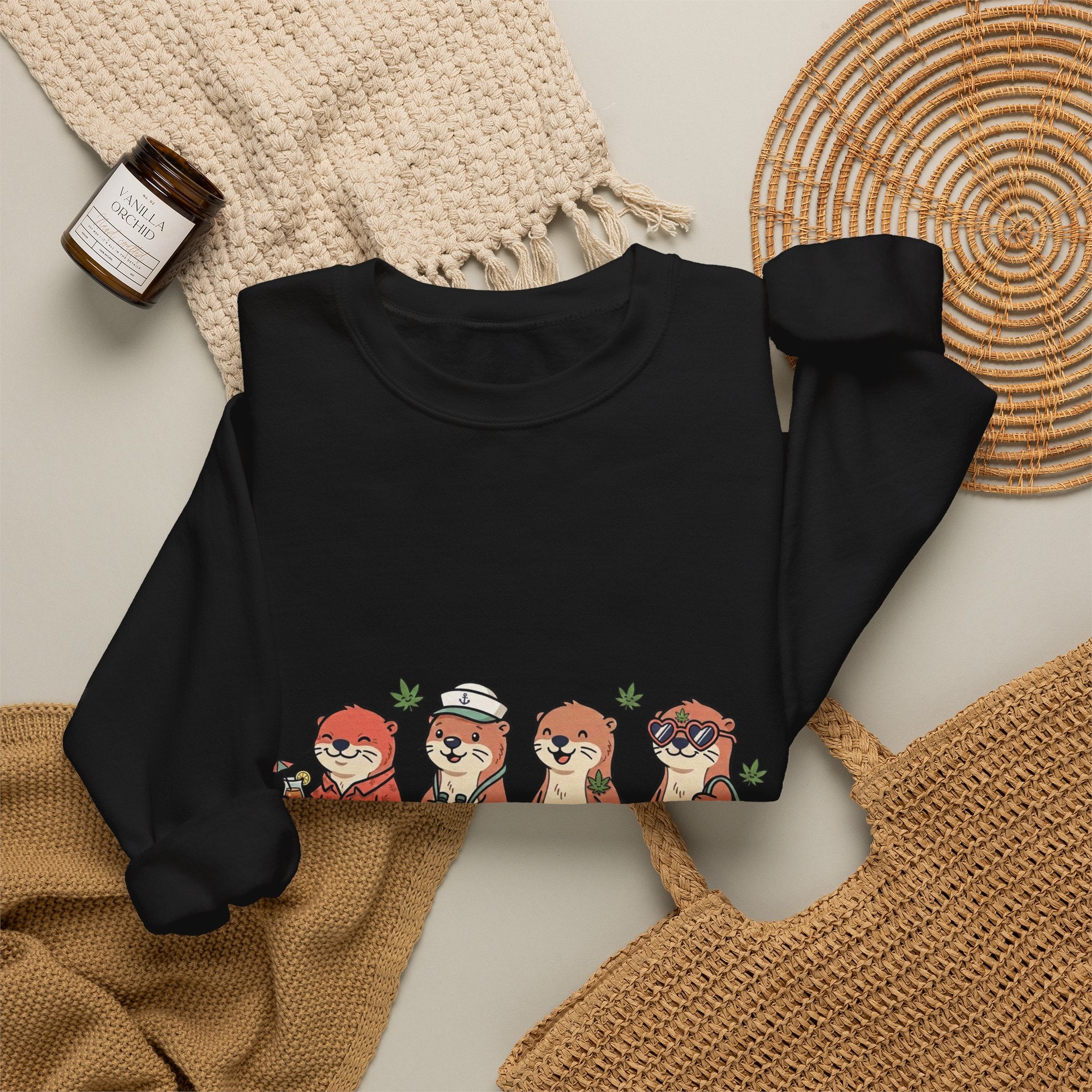 Don't Panic It's Organic sweatshirt | Cruise Vacation, Nautical Otter Crew