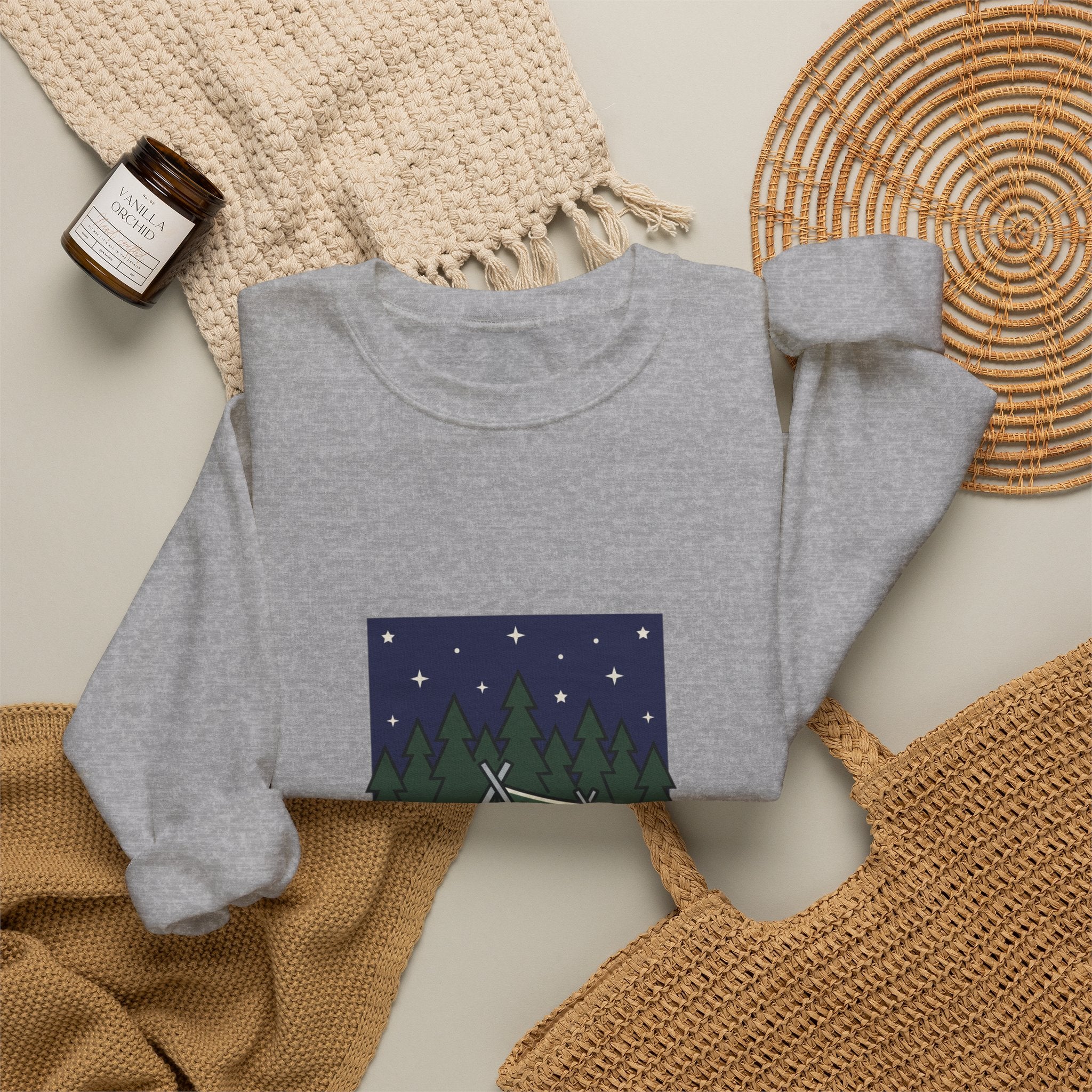 Camp Tent Illustration Sweatshirt | English Teacher Wedding, School Community