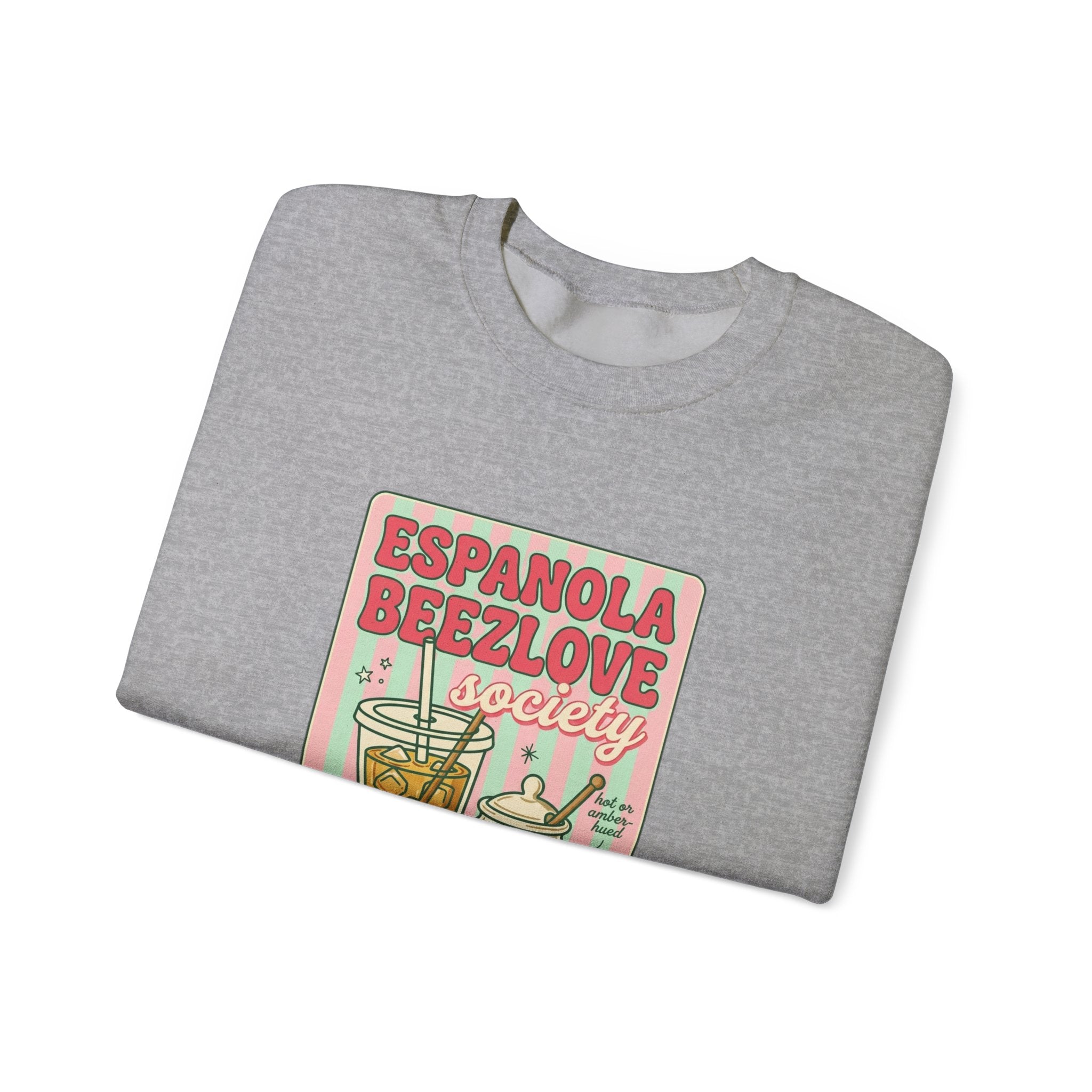 Matcha Latte Club Crewneck | green pink café aesthetic, whisk & mug graphic