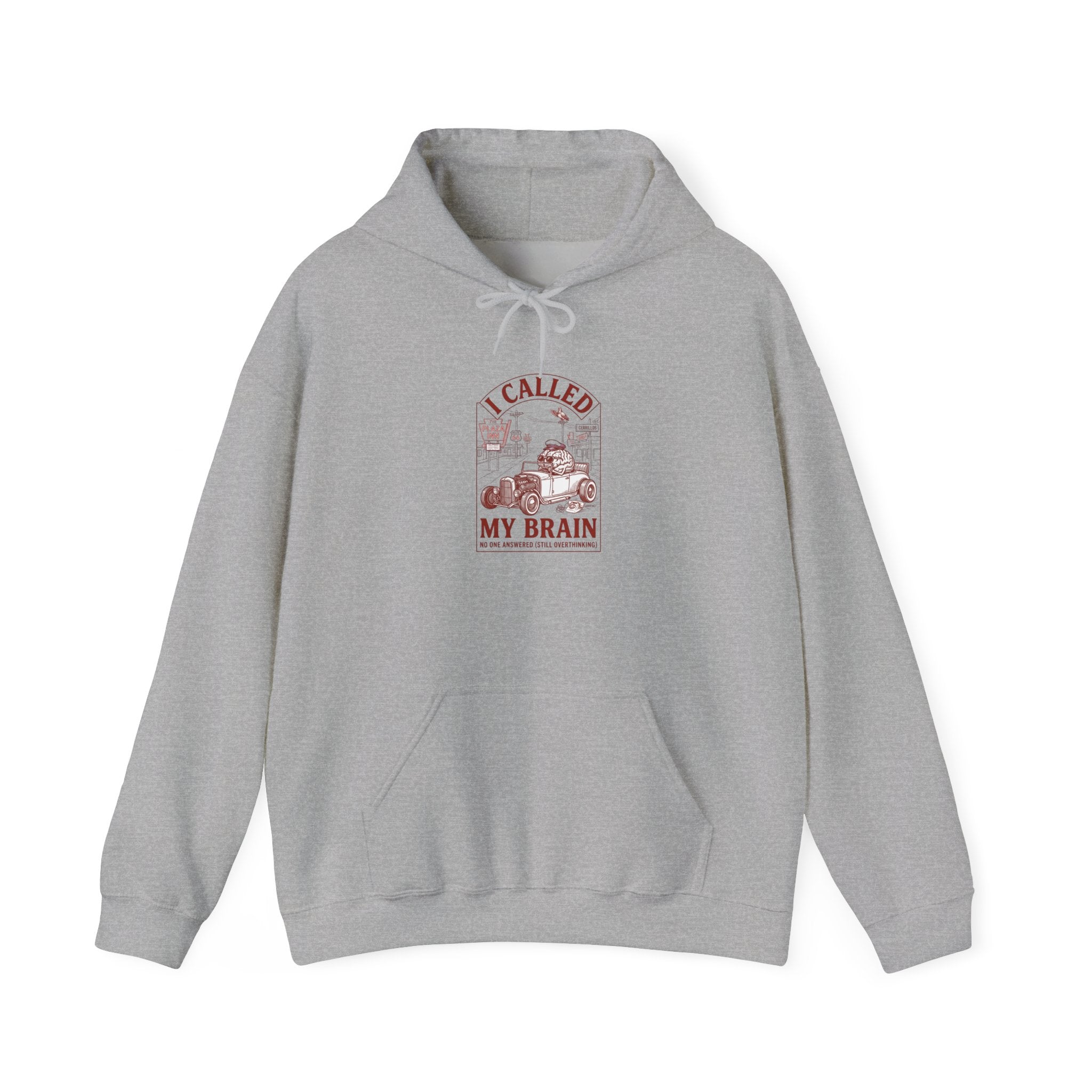 I Called My Brain Hoodie | Anxious Animal Humor, Cute Anxiety Graphic