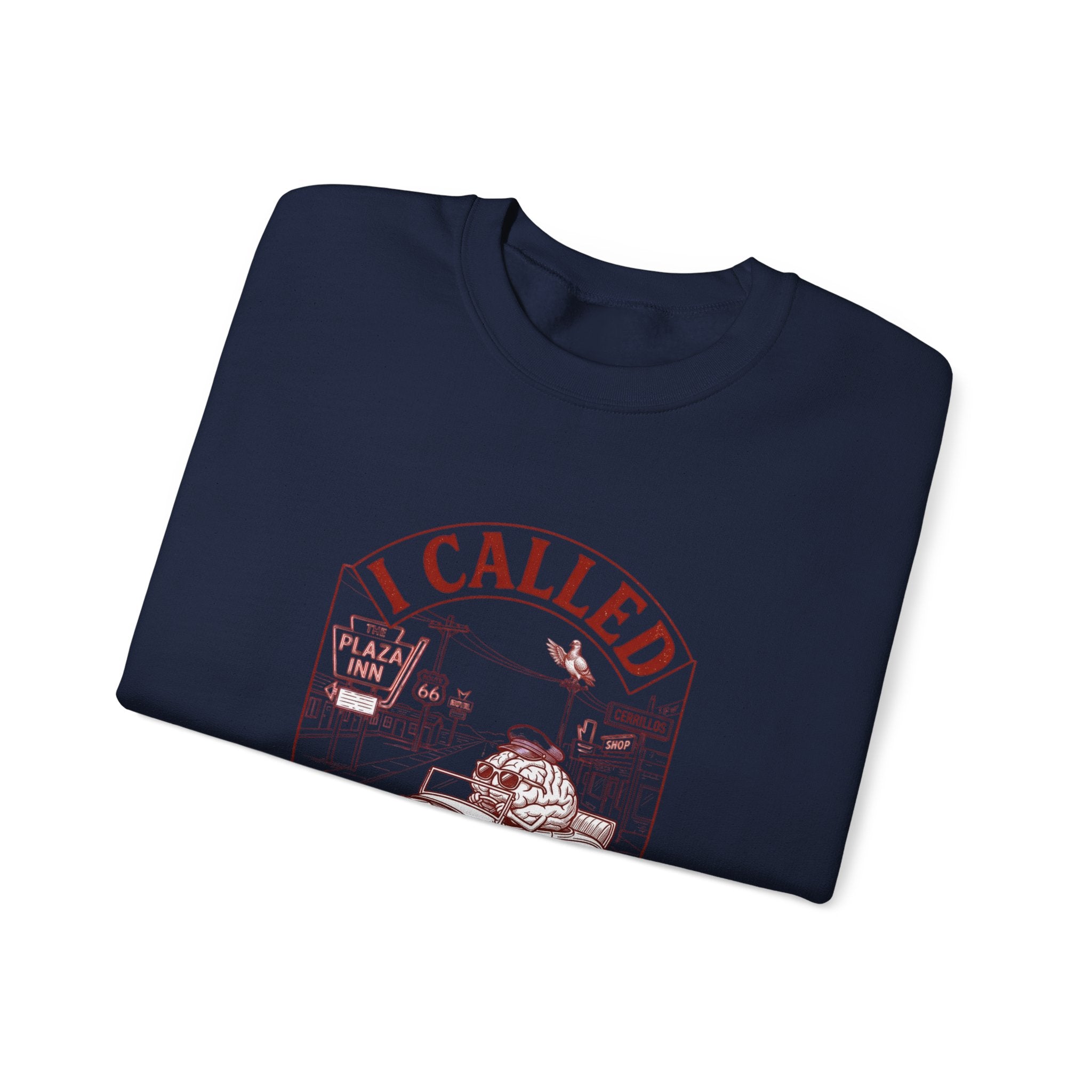 I Called My Brain Sweatshirt | Anxious Animal Humor, Cute Anxiety Graphic