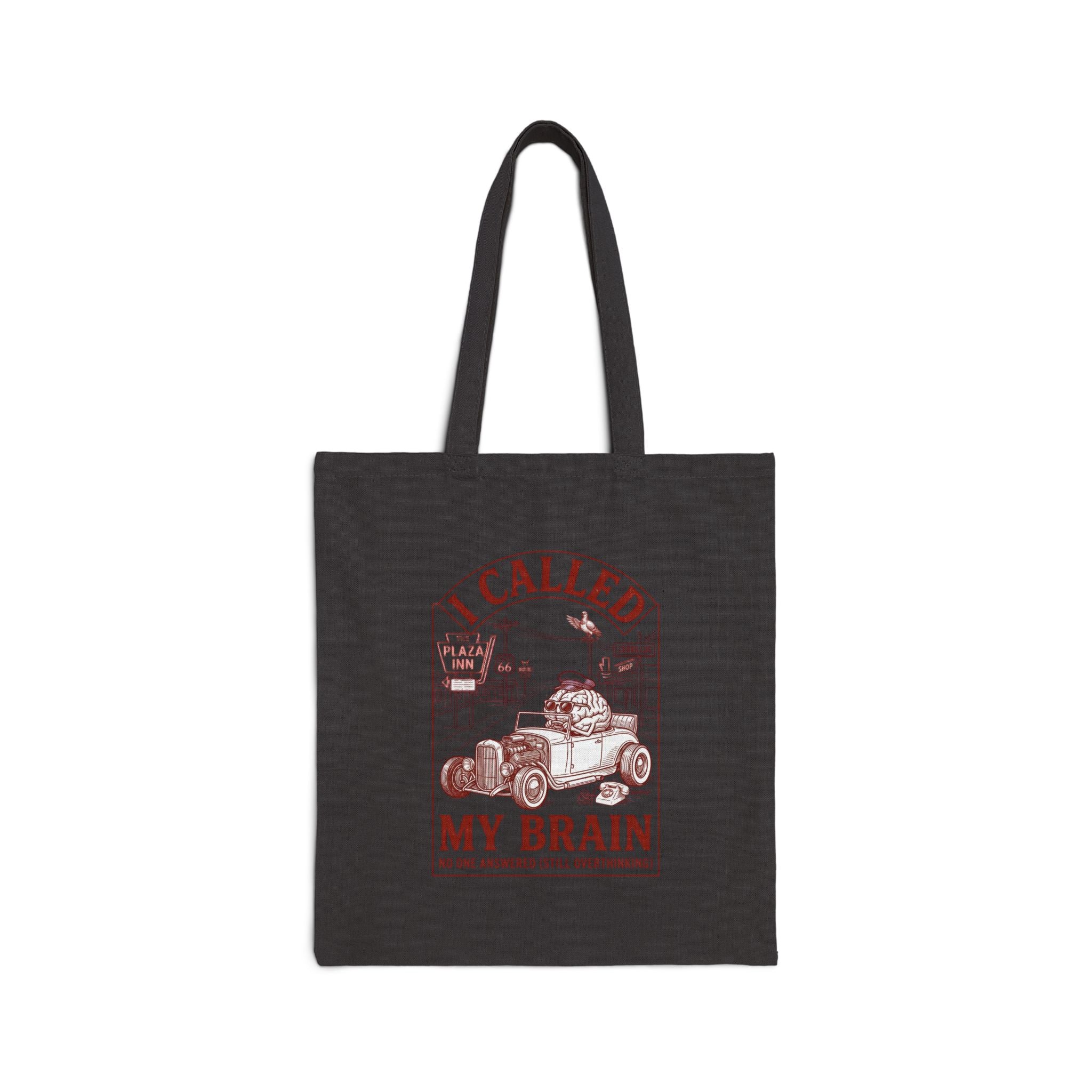 Called My Brain Tote | Anxious Animal Humor, Cute Anxiety Illustration