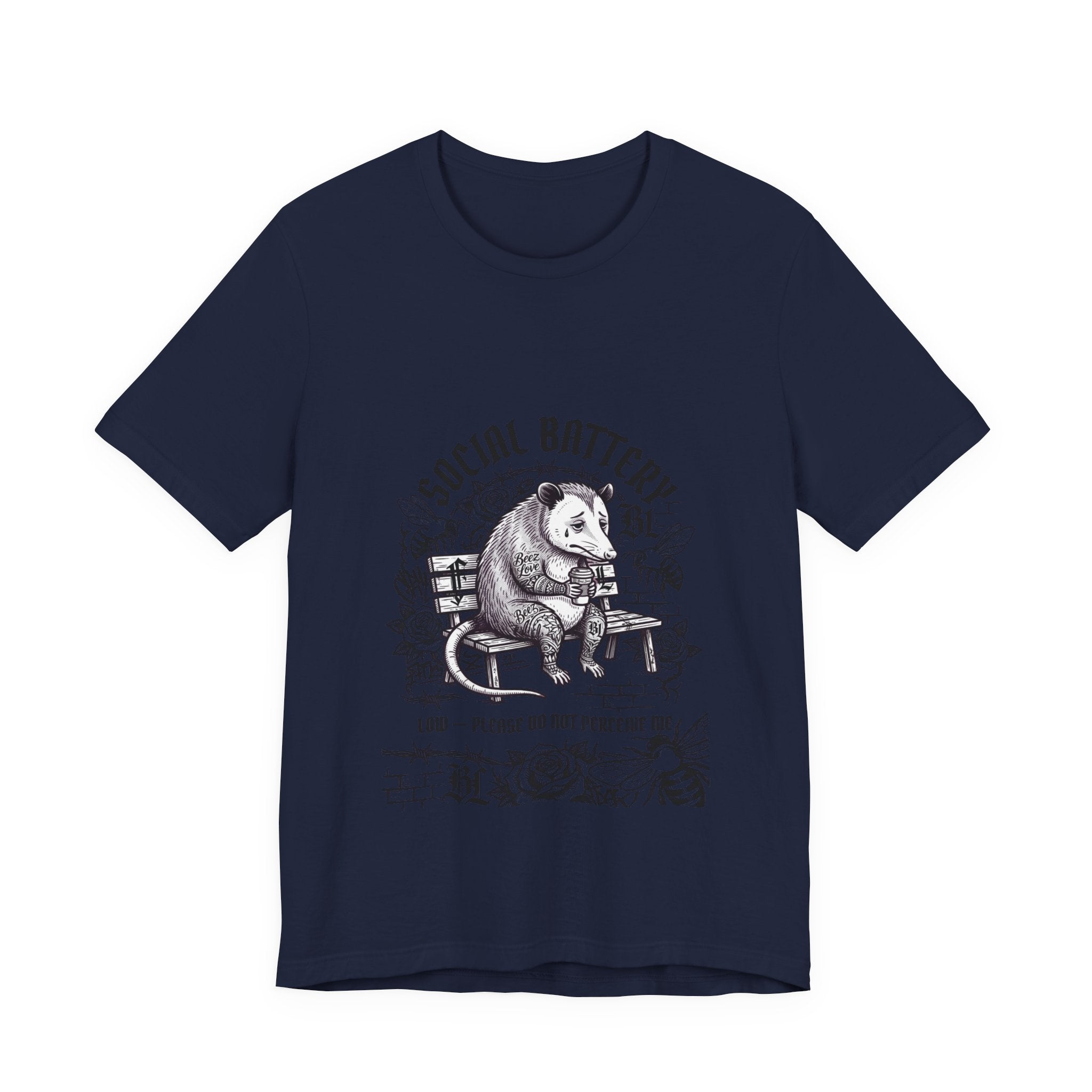 Social Battery Sloth Tee | Anxious Animal Humor, Introvert Shirt