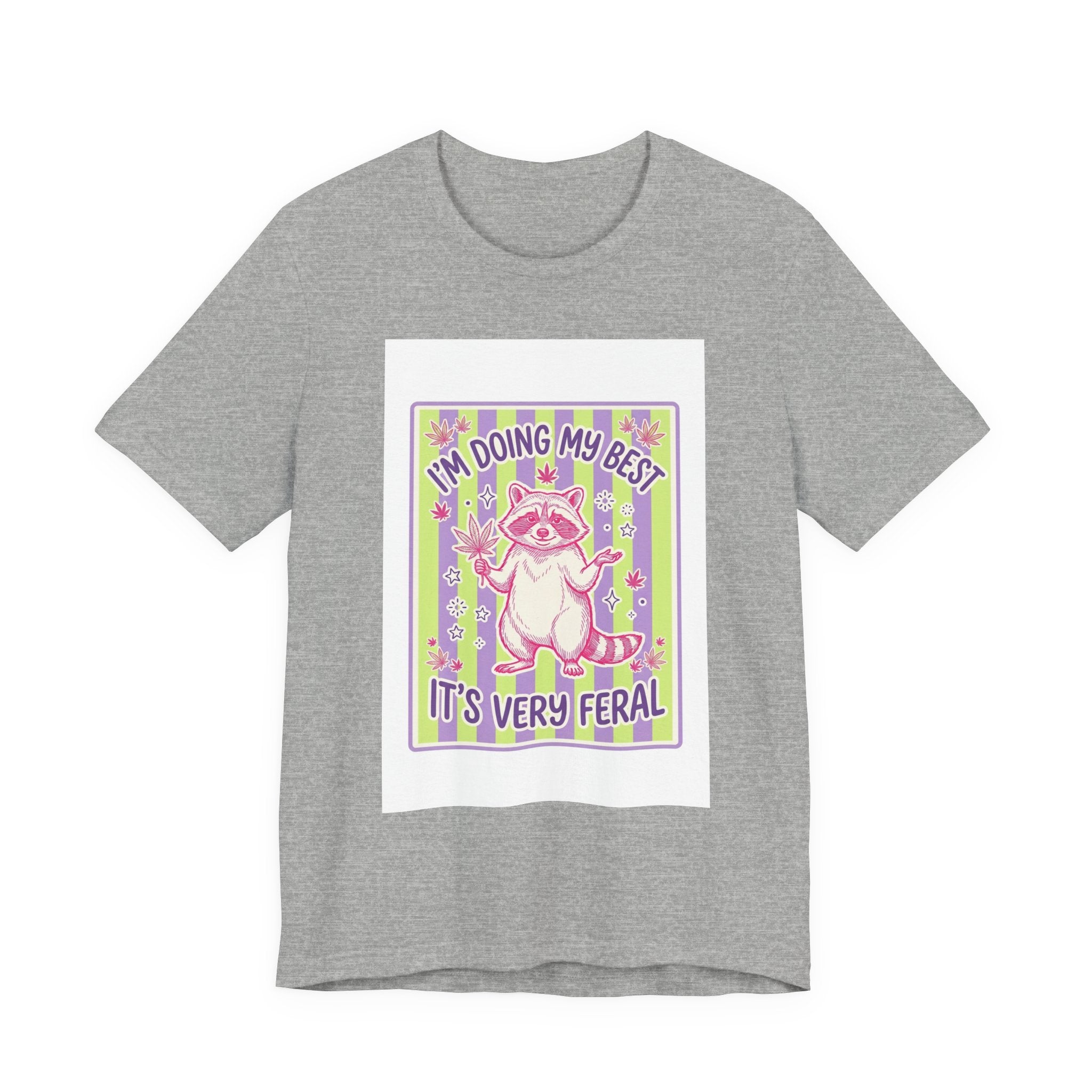 I'm Doing My Best It's Very Feral Tee | Feral Raccoon Aesthetic, Celestial Wilderness
