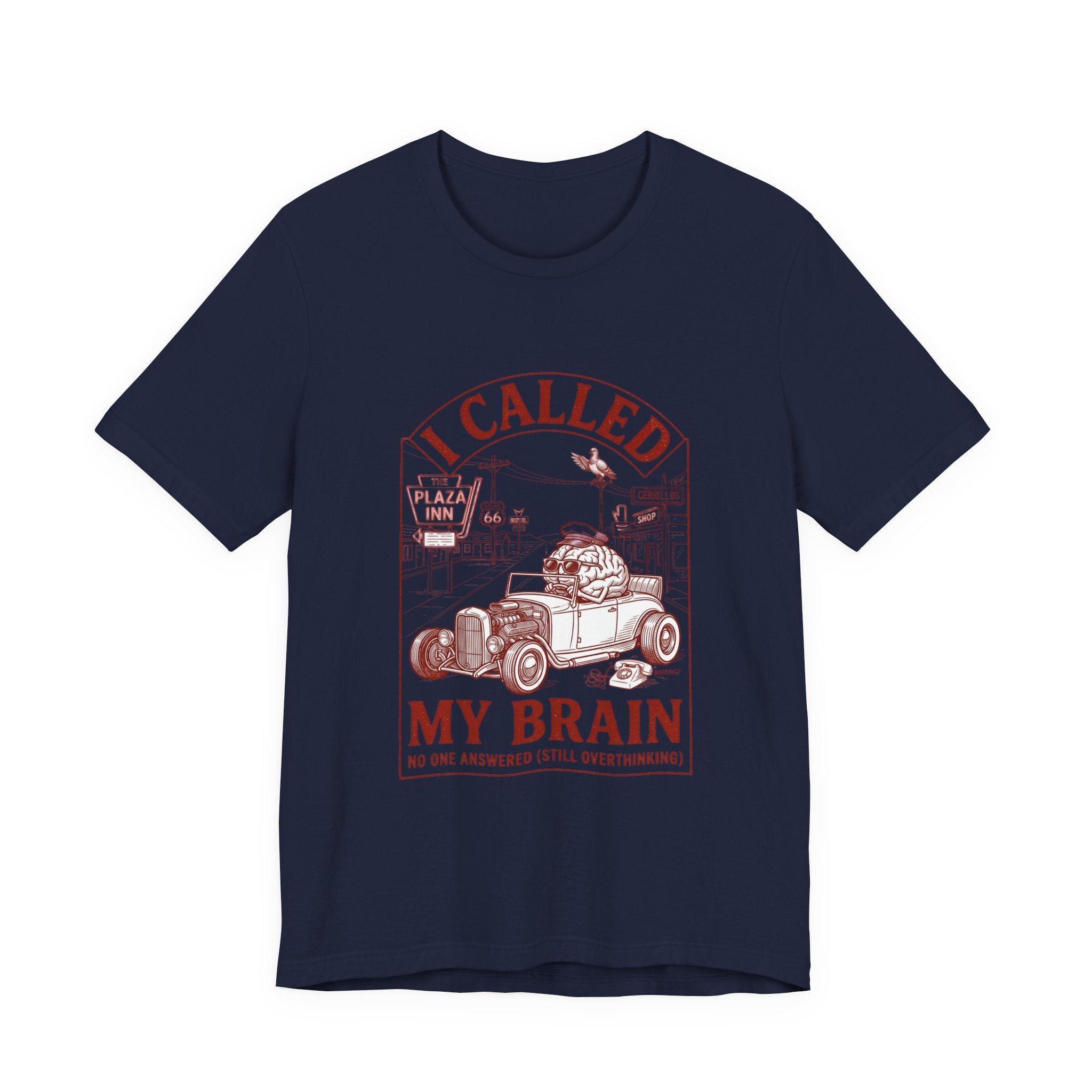 I Called My Brain T-Shirt | Anxious Animal Humor, Cute Anxiety Tee