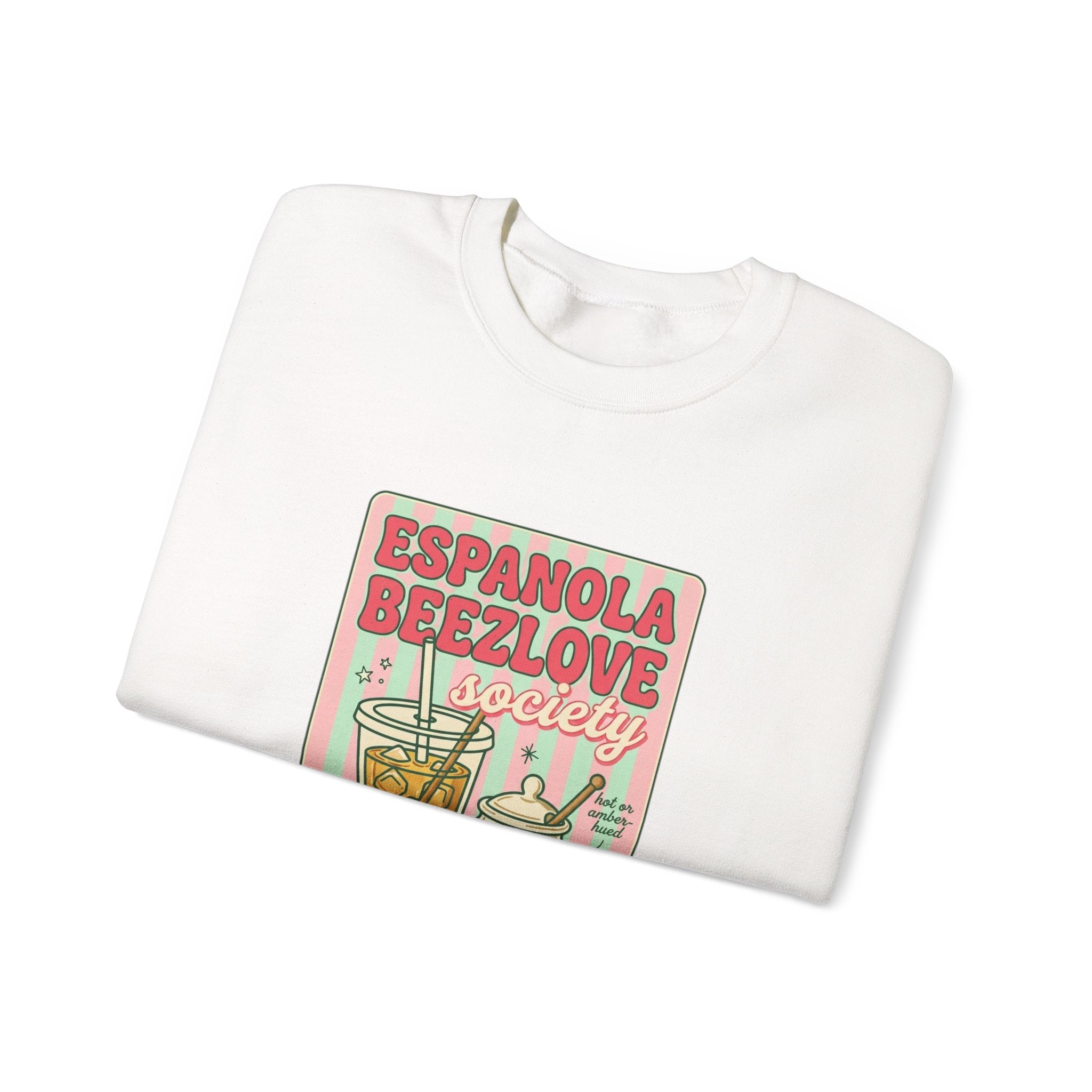 Matcha Latte Club Crewneck | green pink café aesthetic, whisk & mug graphic