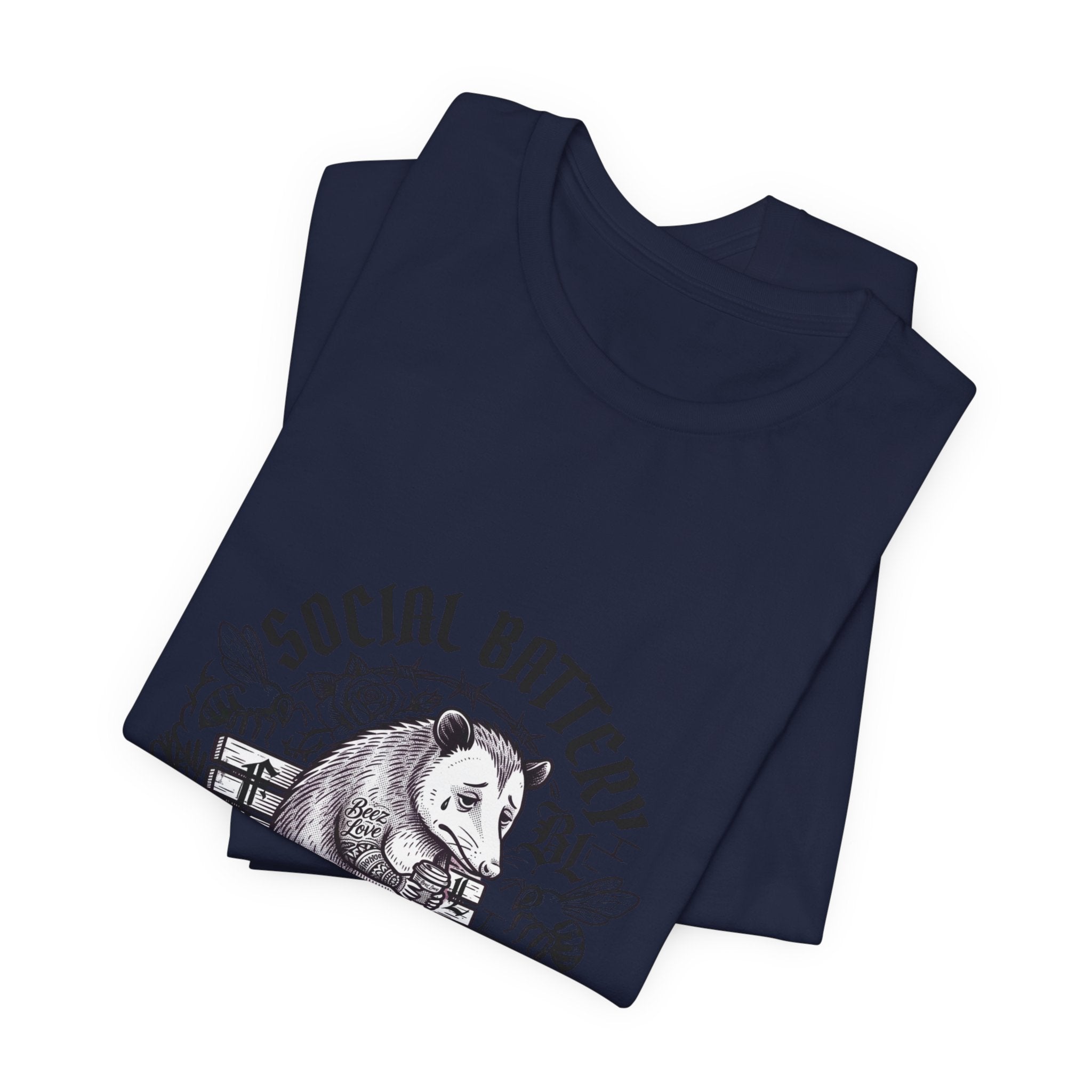 Social Battery Sloth Tee | Anxious Animal Humor, Introvert Shirt