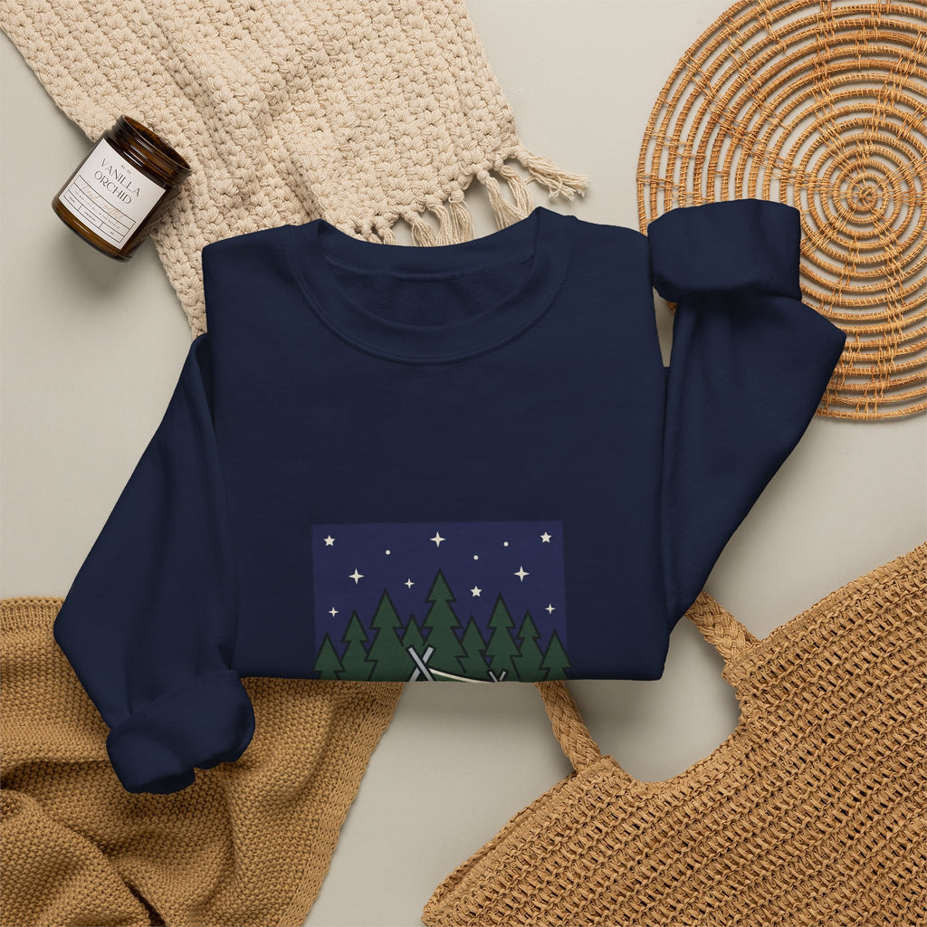 Camp Tent Illustration Sweatshirt | English Teacher Wedding, School Community