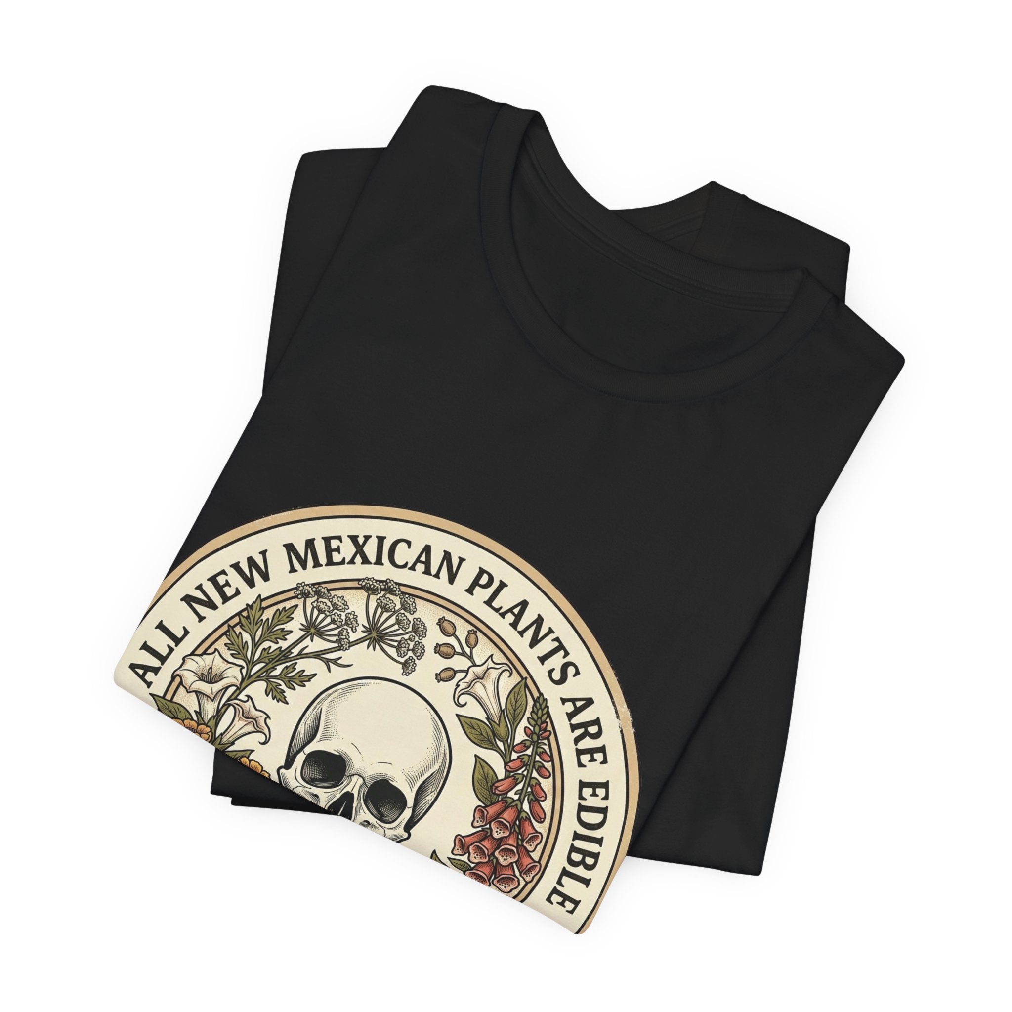 All Plants Are Edible Skull Botanical Tee | Vintage Botanical, Forager Humor