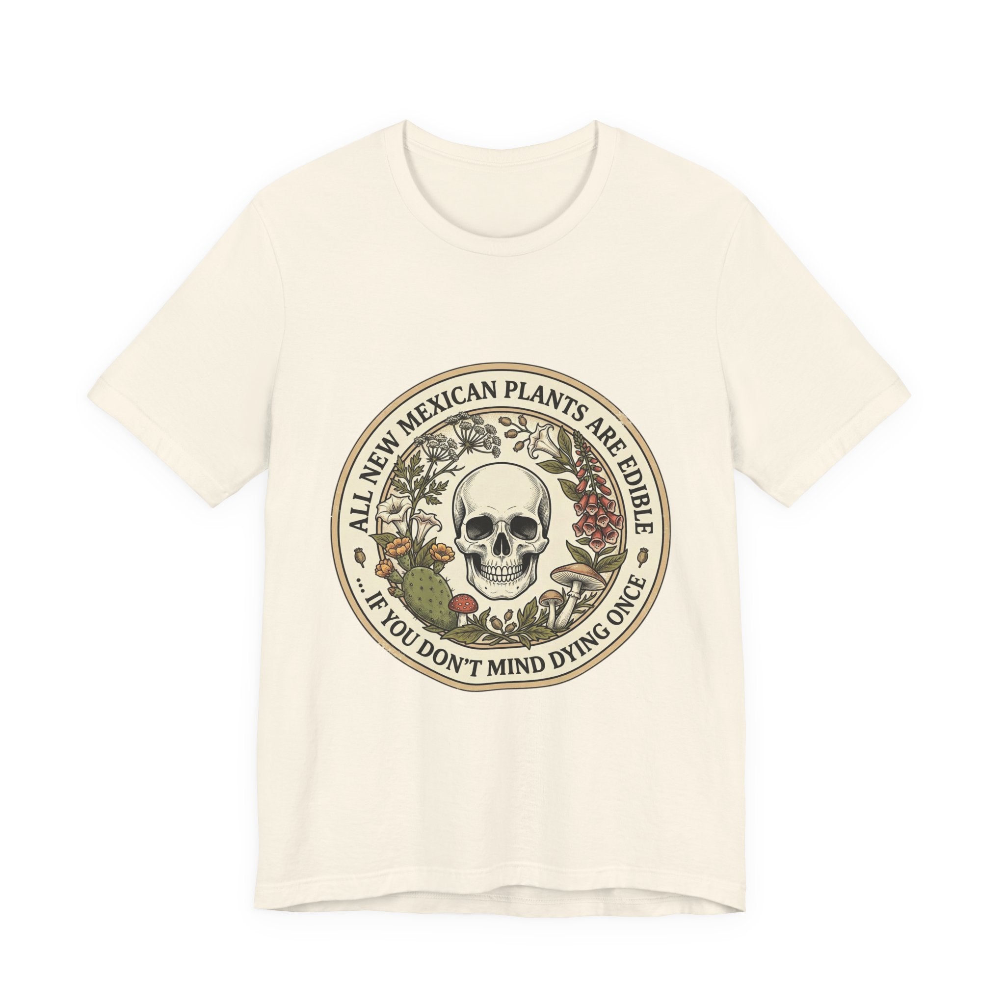 All Plants Are Edible Skull Botanical Tee | Vintage Botanical, Forager Humor
