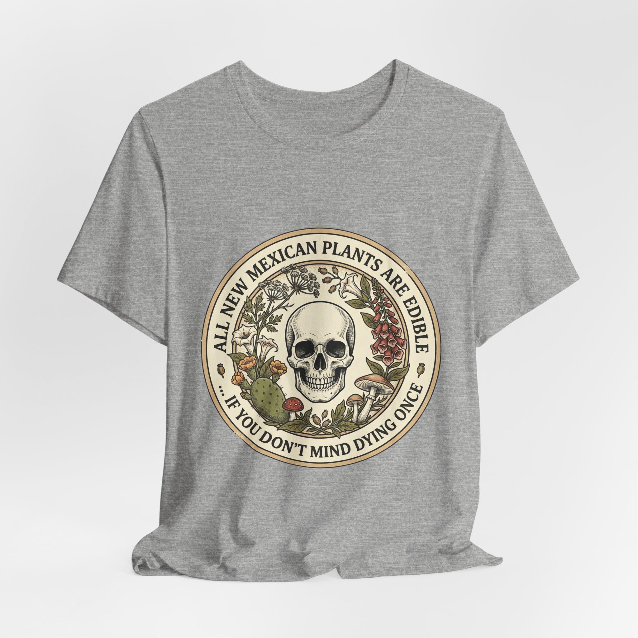 All Plants Are Edible Skull Botanical Tee | Vintage Botanical, Forager Humor