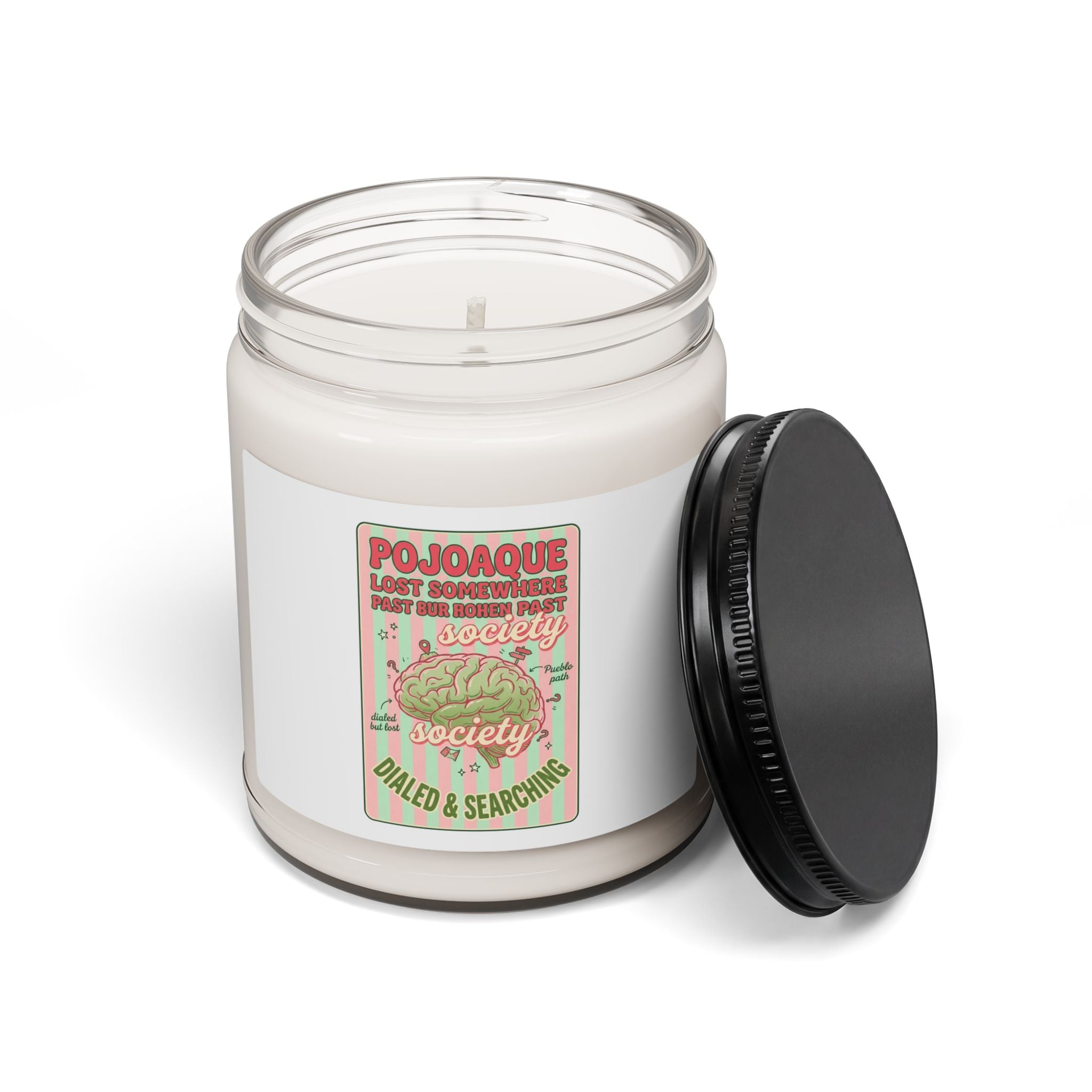 Matcha Aesthetic Soy Candle, 9oz | Green Pink Café Vibes