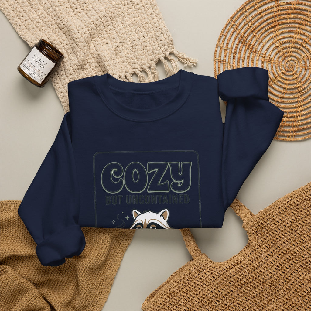Cozy But Uncontained Raccoon Sweatshirt | Feral Raccoon Aesthetic, Wilderness