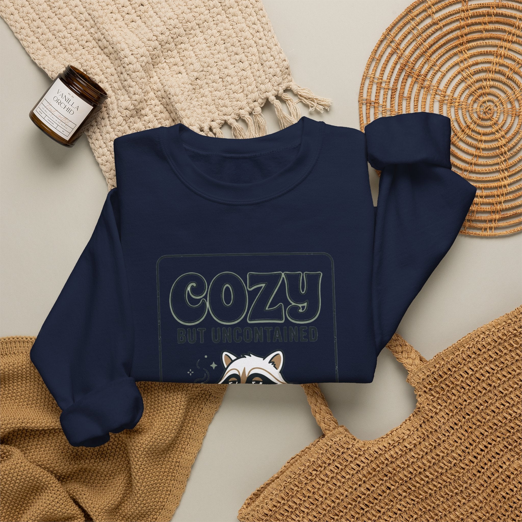 Cozy But Uncontained Raccoon Sweatshirt | Feral Raccoon Aesthetic, Wilderness