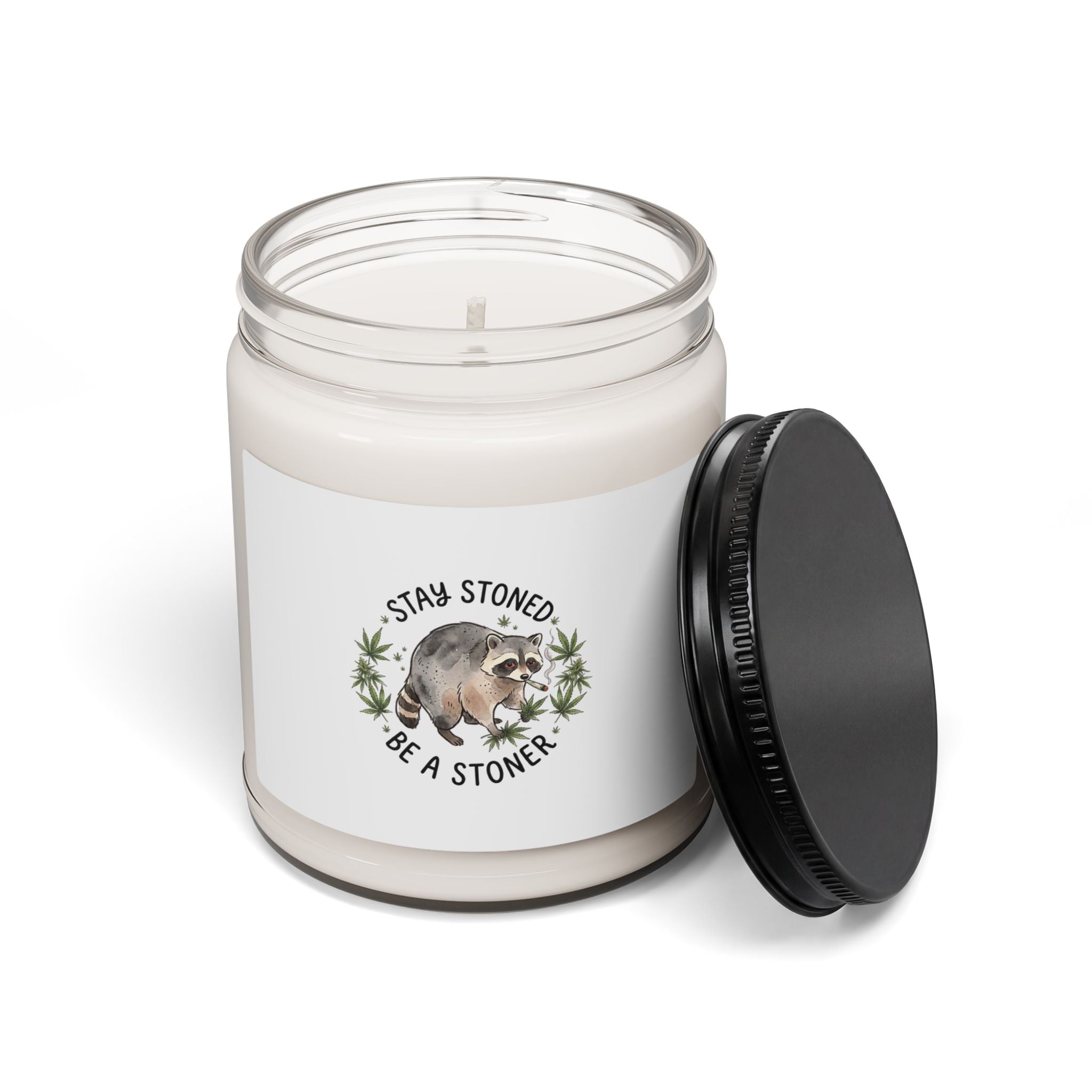 Stay Stoned Raccoon Candle | Scented Soy Candle, 9oz