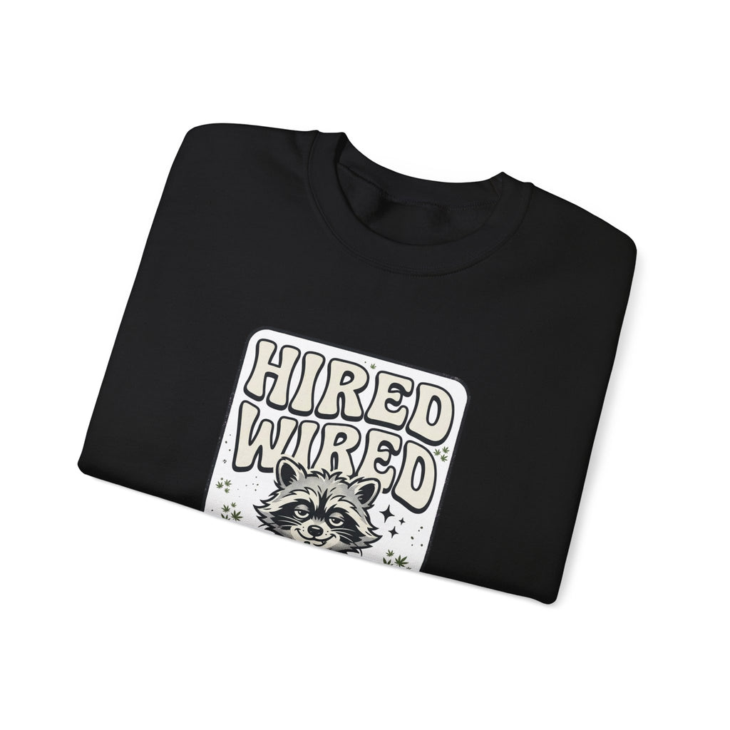 Feral Raccoon Graphic Sweatshirt | Cosmic Wilderness, Nocturnal Trash-Panda Aesthetic