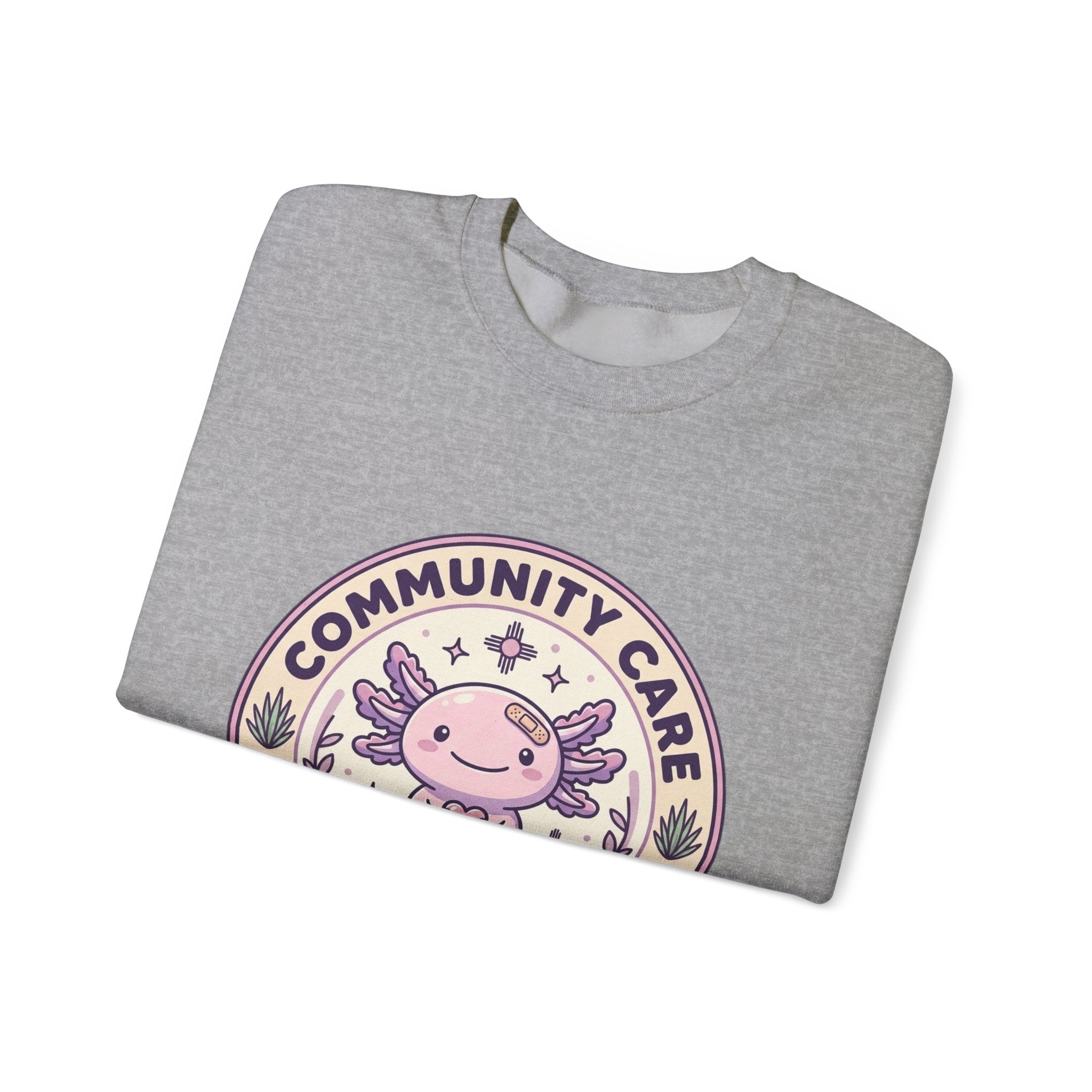 Community Care Axolotl Crewneck Sweatshirt | People Over Profit, Values-Led Apparel