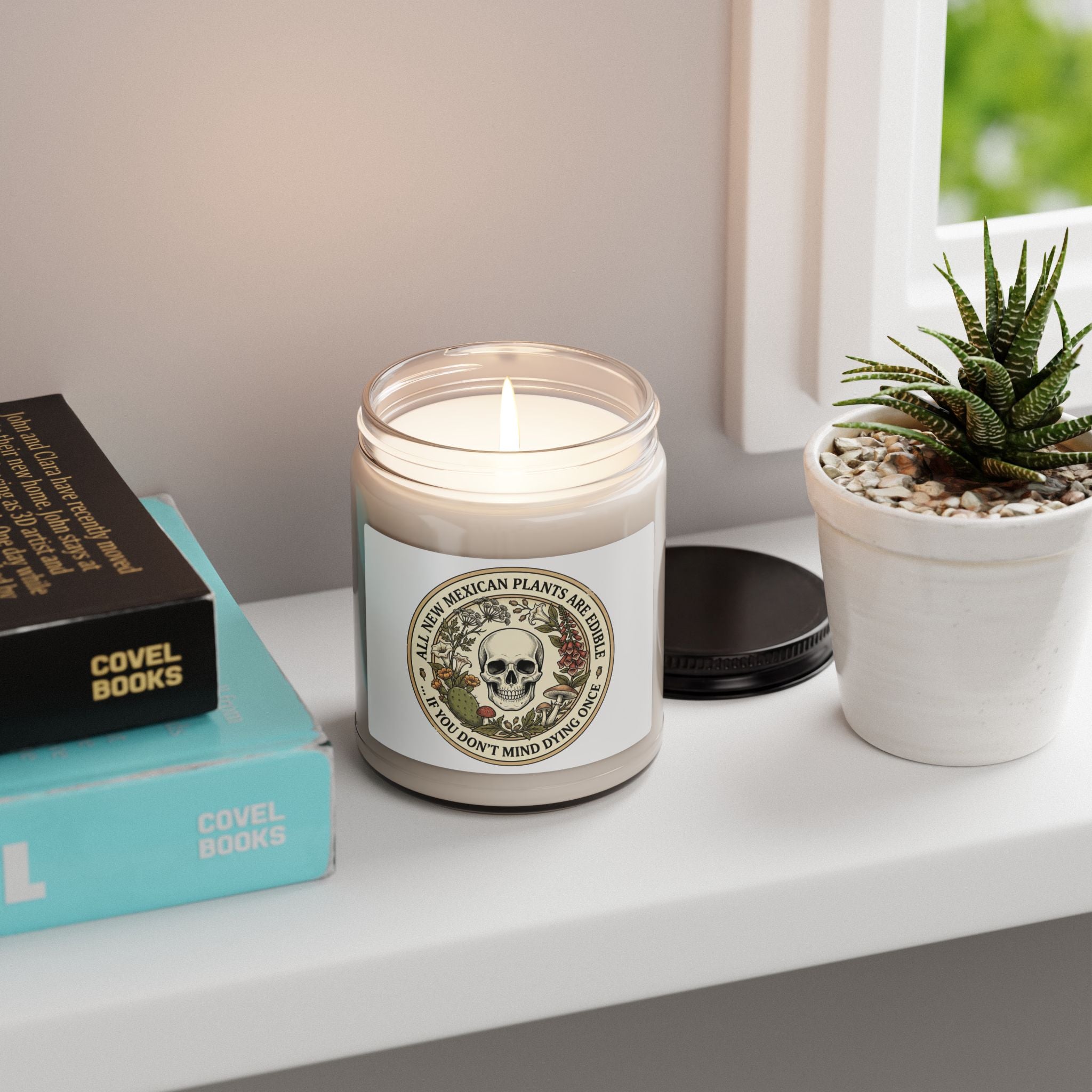 All Plants Are Edible Skull Botanical Candle | Soy Candle, Forager Humor