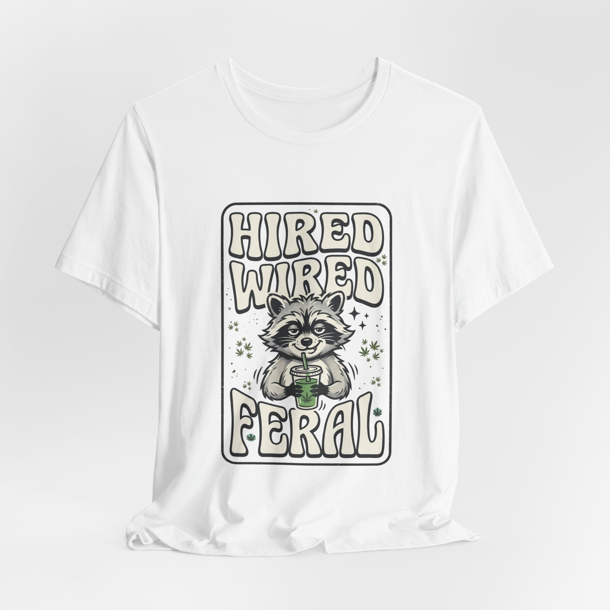 Hired Wired Feral Raccoon Tee | Feral Raccoon Aesthetic, Nightlife Wilderness