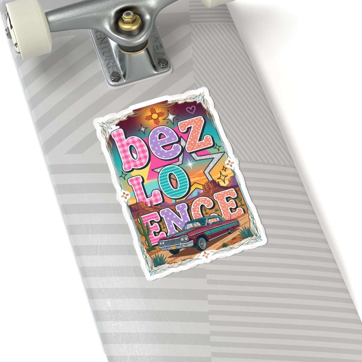 BeezLove Scripture Rainbow Sticker — Colorful Christian Faith Sticker
