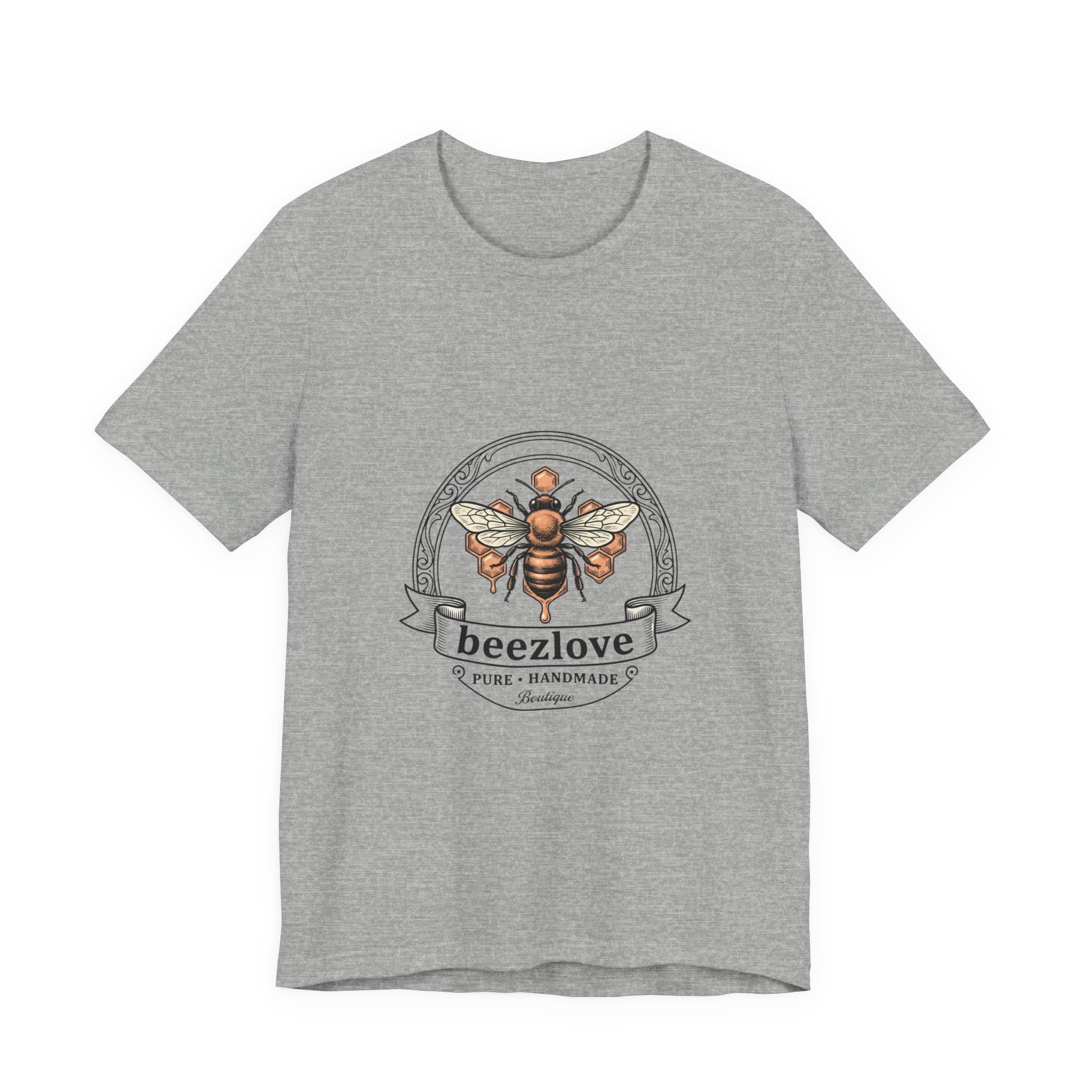 Bee motif birth flower Tee | Botanical bee illustration, birth month floral