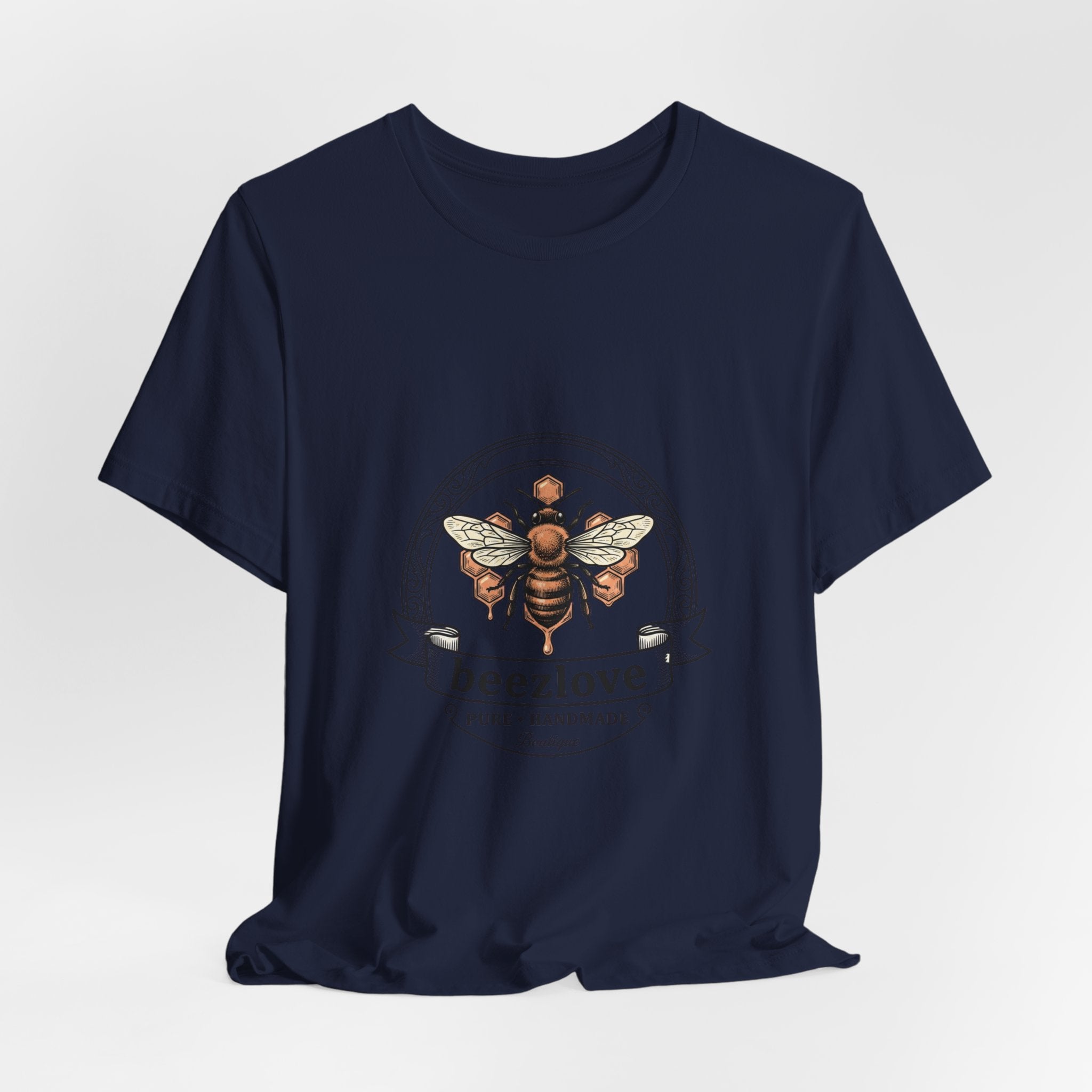 Bee motif birth flower Tee | Botanical bee illustration, birth month floral