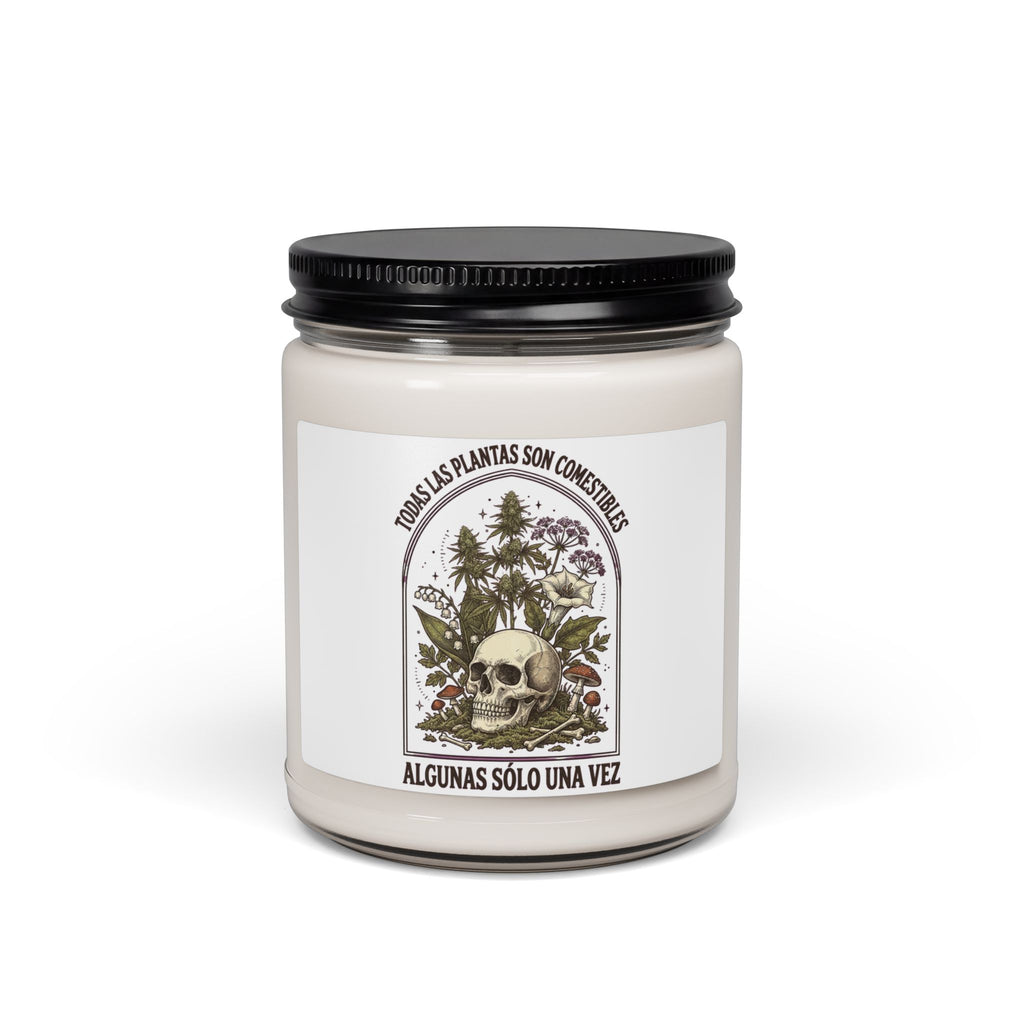 All Plants Are Edible Soy Candle | Botanical Skull, Dark Nature Humor