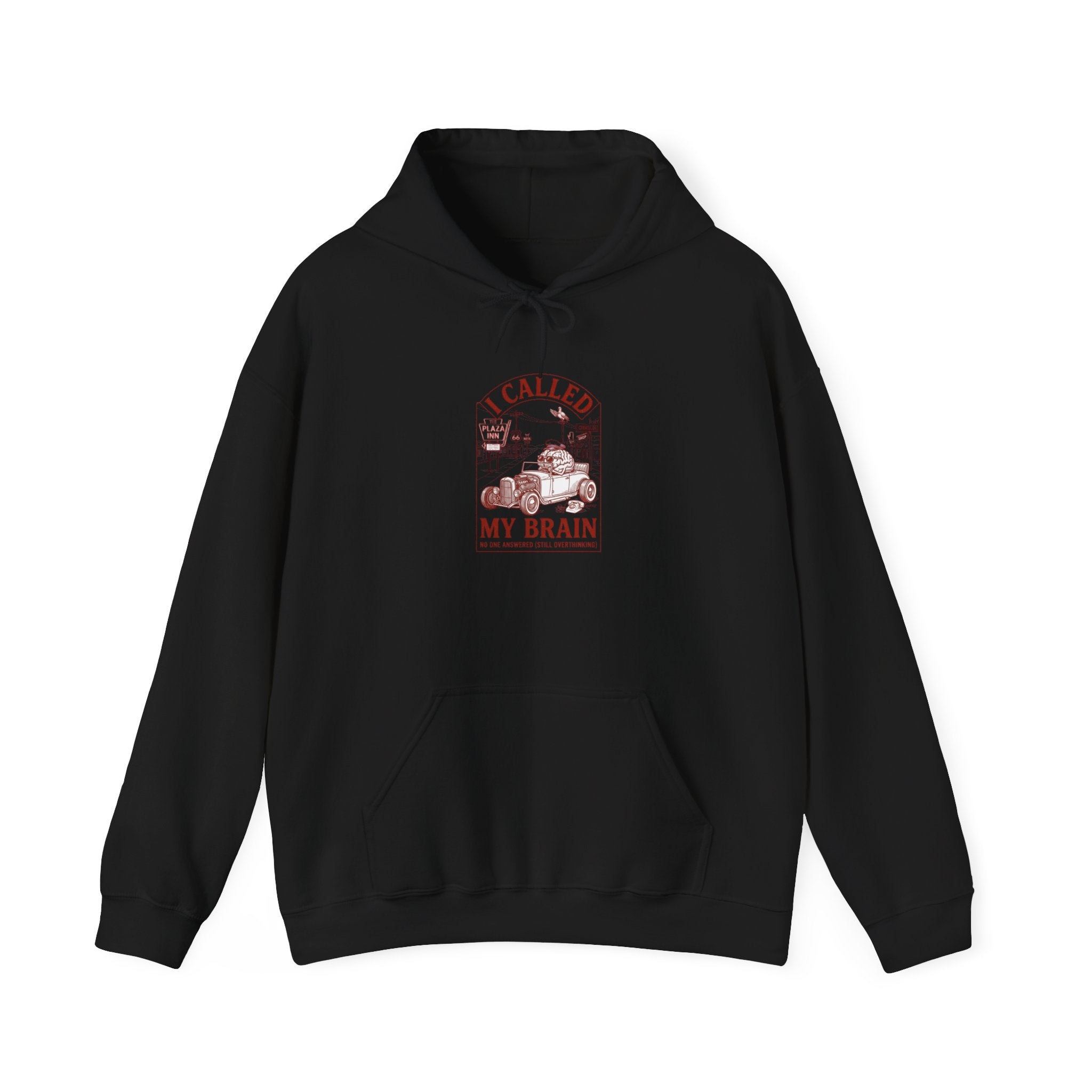 I Called My Brain Hoodie | Anxious Animal Humor, Cute Anxiety Graphic