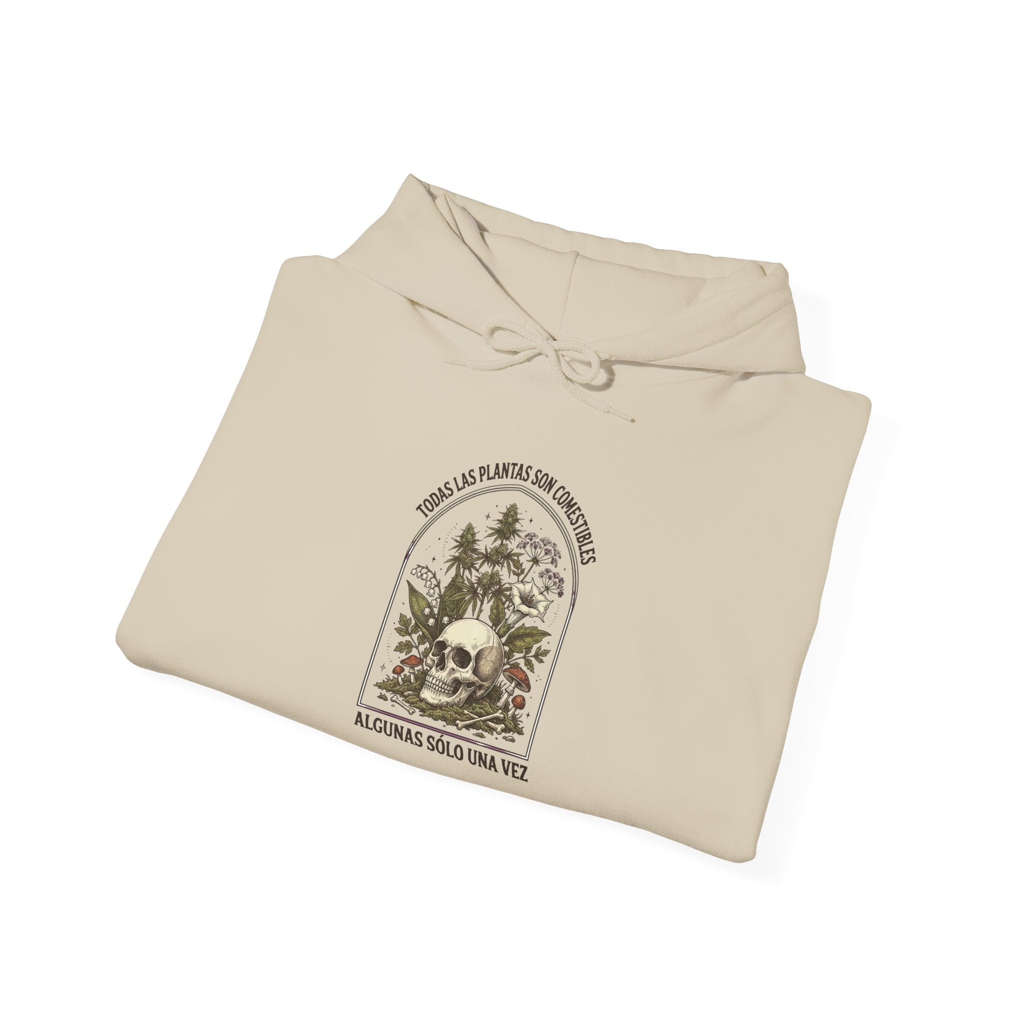 All Plants Are Edible Hoodie | Vintage Botanical Illustration, Dark Nature Humor