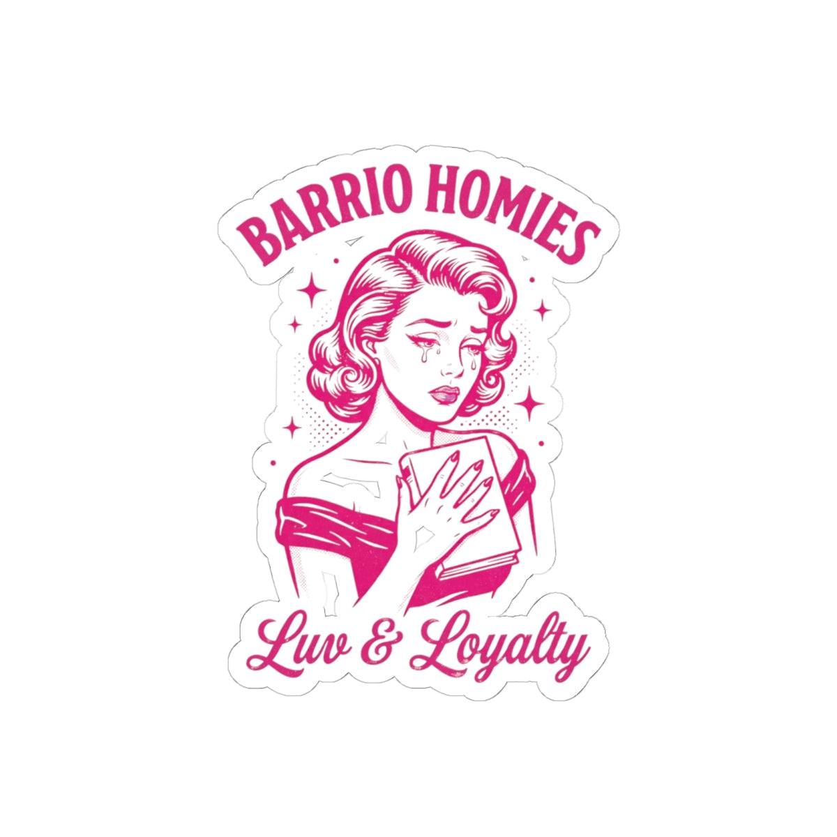 Barrio Homies Luv & Loyalty Kiss-Cut Stickers | Book Club Romance Sticker