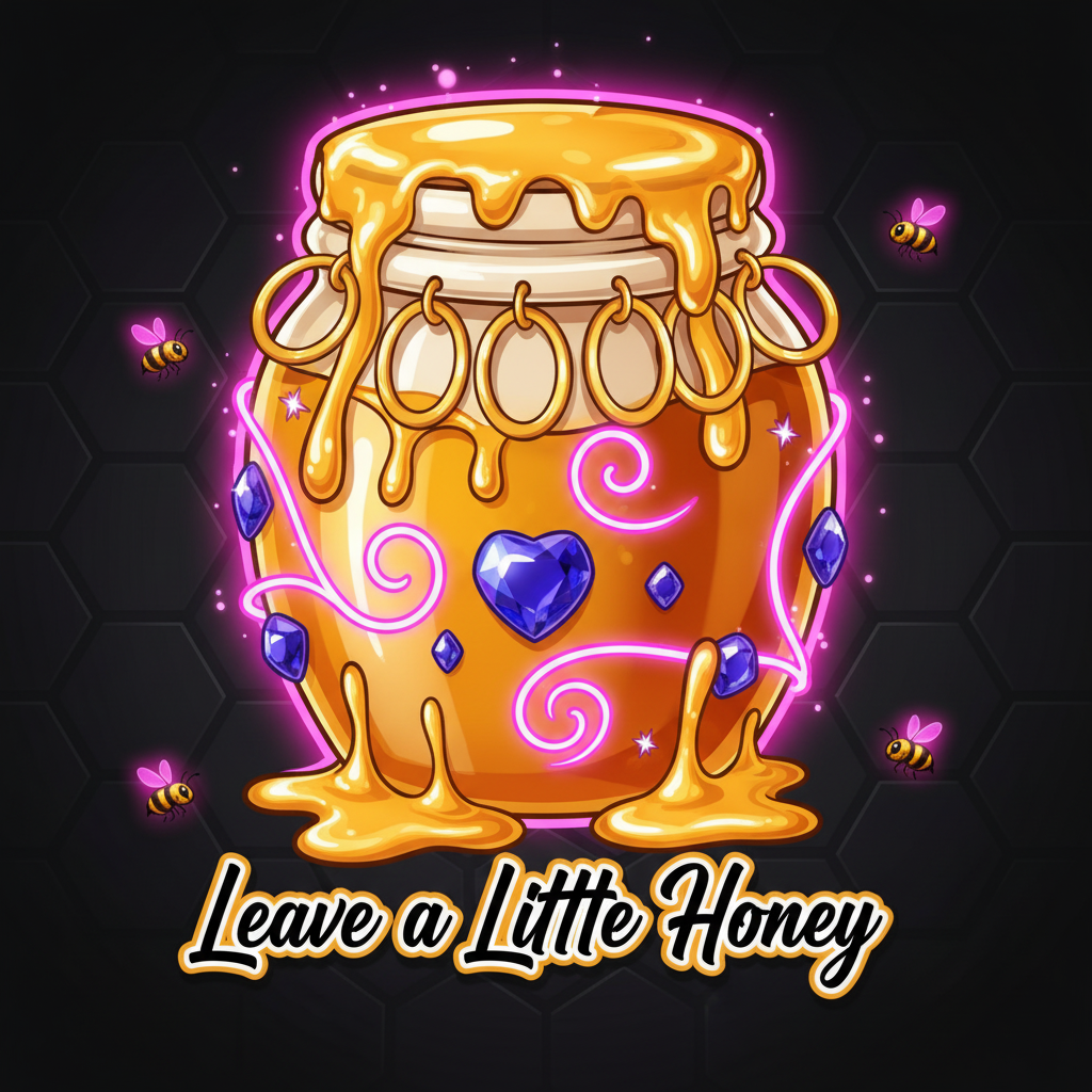 Leave a Little Honey tip jar illustration
